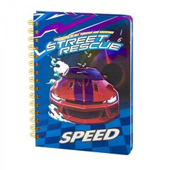 Блокнот 14,5 см * 21 см, гребень, Alingar, ламинация, конгрев, эффект 3D, клетка, 80 л., &quot;Гонки&quot;