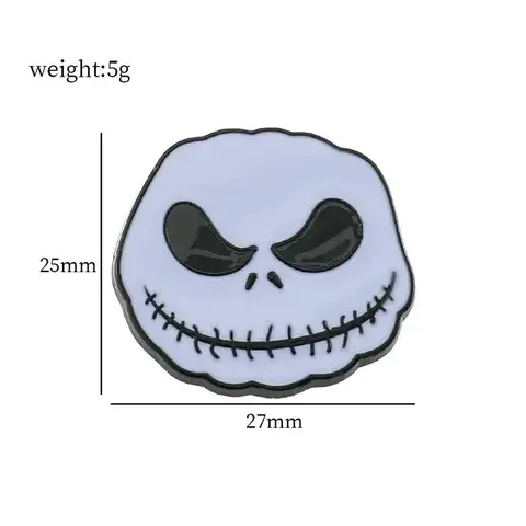 Кошмар перед Рождеством значок металлический Джек Скеллингтон Салли