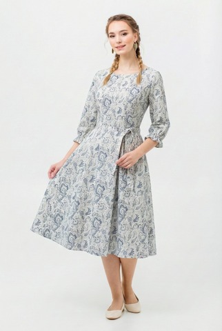 платье миди с узором пейсли