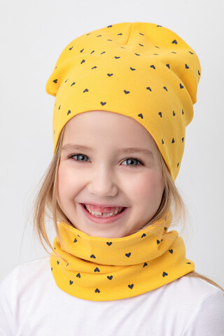 комплект  для девочки  К 8125/желтый,сердечки