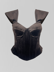 Корсет Agdali Brand однотонный бархатный