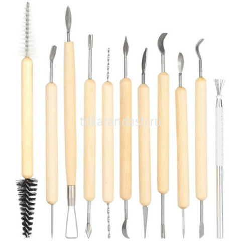 Набор инструментов для моделирования 11шт. металл/дерево