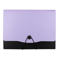 
          Папка-картотека Alingar, A4, 330х250 мм, на пуговице, пластик, 600 мкм, 13 отделений, папка-планшет, сиреневый клапан