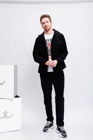 ANTONY MORATO Куртка-рубашка вельветовая с трикотажным капюшоном