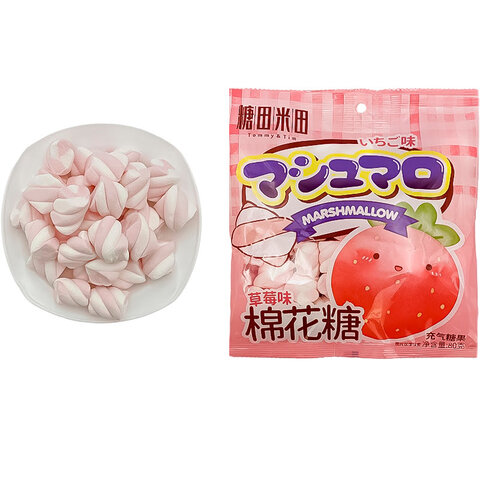 Зефир со вкусом клубники Tommy&Tim (TOM1019) 1кор*5бл*10шт, 80гр