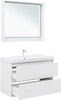 Aquanet 340155 Тумба с раковиной Милан 100 цв. белый глянец (340155)
