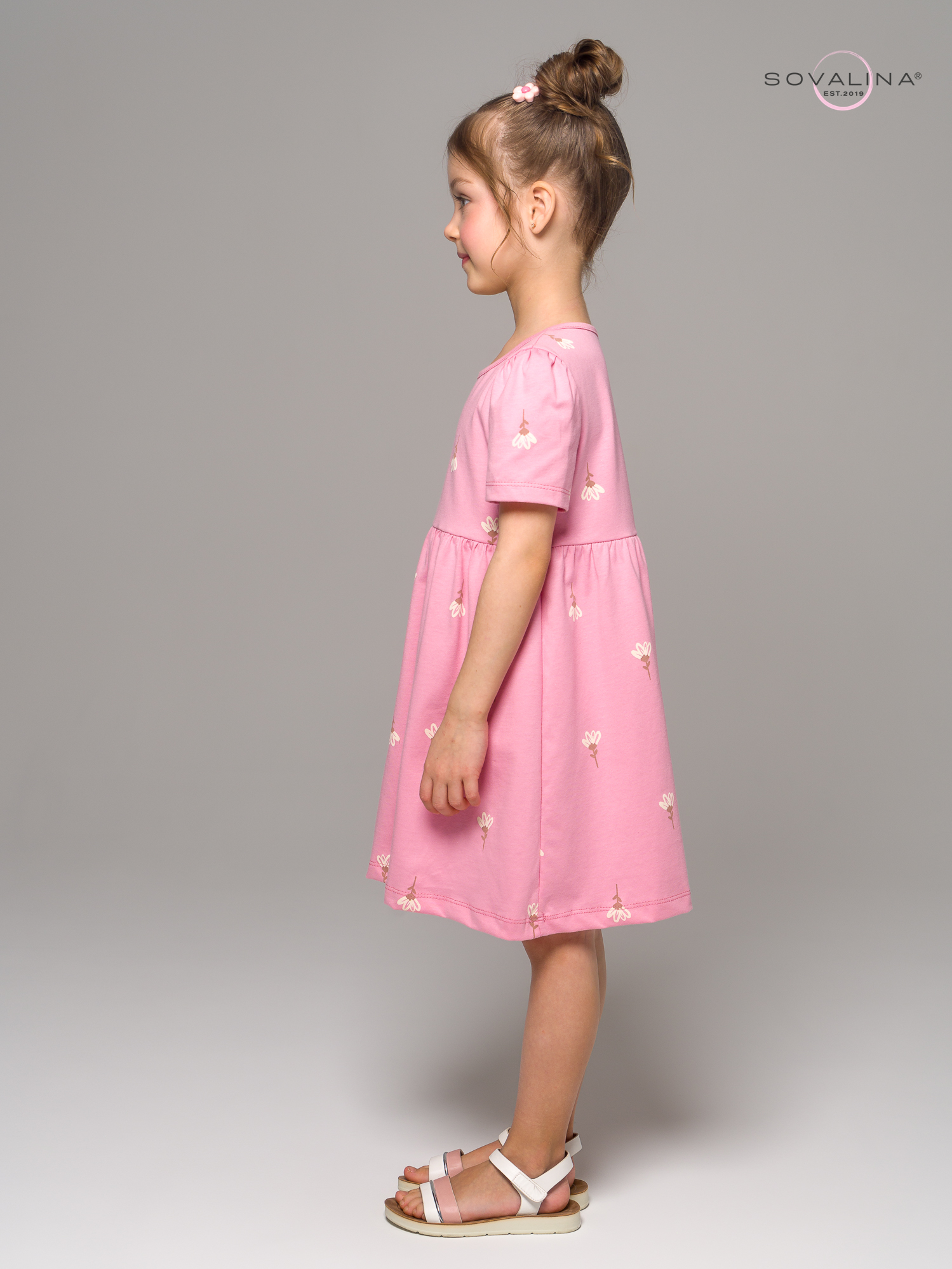 Платье Аленка к/р SG астра на розовом