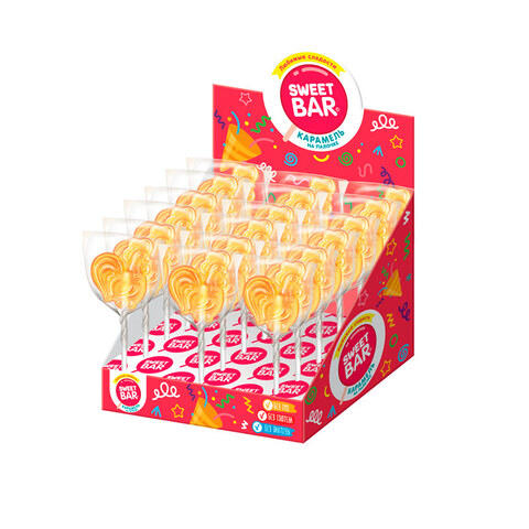 КОНФИТРЕЙД SWEET BAR Карамель леденцовая фигурная на палочке Петушок 1кор*12бл*20шт, 15гр
