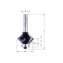 Фреза фасочная 45гр., сменные ножи HM Z2 S=8 D=29x8x60 CMT 659.045.11
