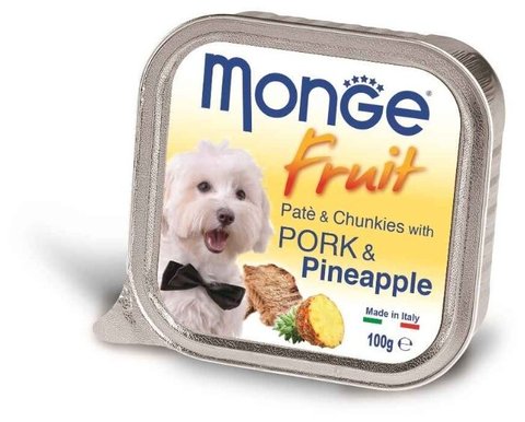 Monge Dog Fruit консервы для собак (свинина с ананасом) 100г