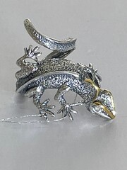 Ящерка (кольцо из серебра)