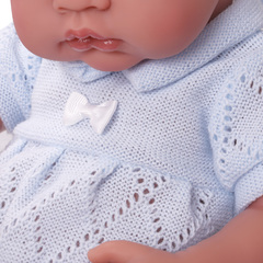 Munecas Antonio Juan Кукла пупс Тони в голубом, 42 см, виниловая (50063)