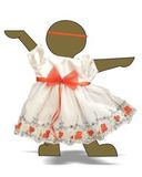 Платье праздничное - Демонстрационный образец. Одежда для кукол, пупсов и мягких игрушек.