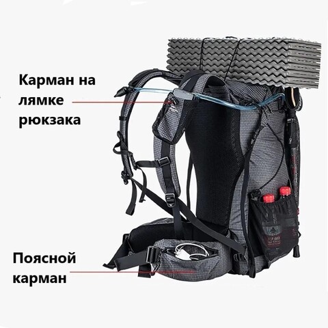 Рюкзак туристический Naturehike Rock 60L+5 dyneema