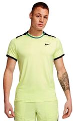 Теннисная футболка Nike Court Dri-Fit Advantage Top - light lemon twist/black/bicoastal/black