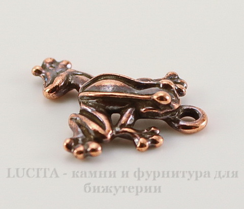 Подвеска TierraCast "Лягушка" (цвет-античная медь) 20х16 мм