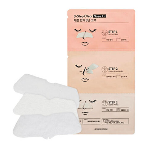 Etude House 3-Step Clear Nose Kit - Патчи для носа