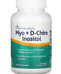 Fairhaven health, мио-инозитол и D-хиро-инозитол, 120 капсул