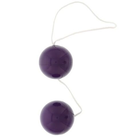 Фиолетовые вагинальные шарики VIBRATONE DUO BALLS PURPLE BLISTERCARD - Seven Creations 7224PU