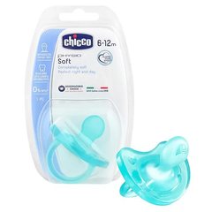 Пустышка Physio Soft,1шт.,6-12мес.,силикон, (голубая)