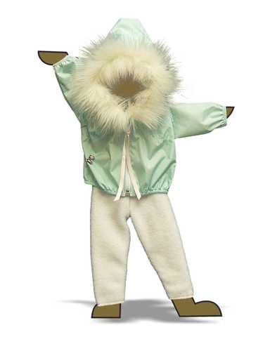 Костюм с курткой c мехом - Демонстрационный образец. Одежда для кукол, пупсов и мягких игрушек.