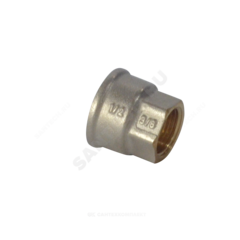 Муфта латунь никель переходная Ду 15х10 (1/2"х3/8") ВР/ВР 9019 ГОСТ 32585-2013 Aquasfera 9019-09