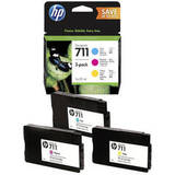 Комплект картриджей HP 711 (C,M,Y) для HP DesignJet T520/T120, 3 шт (HP CZ130A, CZ131A, CZ132A)
