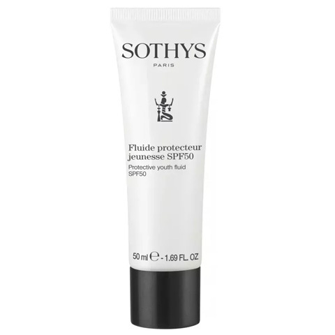 Sothys Осветляющая линия: Защитный омолаживающий флюид SPF-50 (Protective youth fluid SPF50)