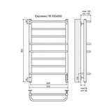 Полотенцесушитель электрический Terminus Евромикс П8 500x850