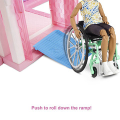 Барби Кен Fashionistas 167 с Инвалидным Креслом и Пандусом в Майке Тай-Дай - ! КОРОБКА ПРИМЯТА !