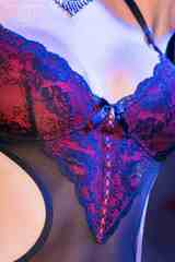 Кружевное боди с цветочным узором CHILIROSE 4155