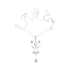 Золотая подвеска с бриллиантами в стиле арт-деко