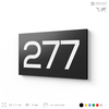 Номер на дверь 277, табличка на дверь для офиса, квартиры, кабинета, аудитории, склада, черная 120х70 мм, Айдентика Технолоджи