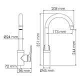 Glan 6607 Смеситель для кухни