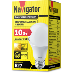 Лампа Navigator 94 387 NLL A60 10W 230В 2,7К Е27