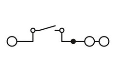 QTCU 2,5-TWIN-MT BU-Клеммы с ножевыми размыкателями