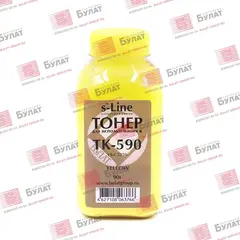 Тонер БУЛАТ s-Line TK-590 для Kyocera FS-C5250 (Жёлтый, банка 90 г)