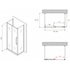 Abber Schwarzer Diamant AG30150BMH-S80BM-S80BM Душевой уголок, 150x80x195