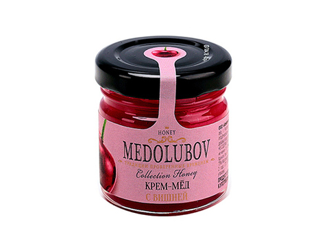 Крем-мед "Медолюбов" с вишней, 40г