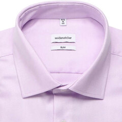 Сорочка мужская Seidensticker Slim Fit 01.653690-82 сиреневая из твила