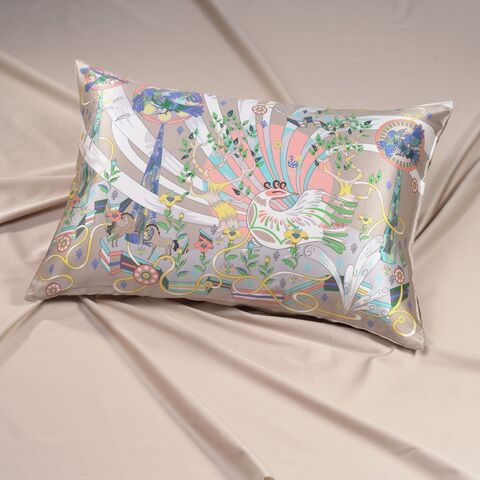 Наволочка 50x70 Mollen Алконост песочно-бежевая шелковая