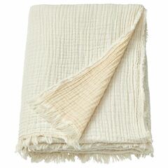 Плед IKEA VALLKRASSING (ВАЛЛКРАССИНГ), Светло-бежевый, 150х200 см