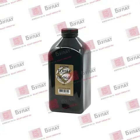 Тонер БУЛАТ s-Line TK-960 для Kyocera TASKalfa 4820W, TASKalfa 2420W, TASKalfa KM-3650W (Чёрный, банка 500 г), универсальный