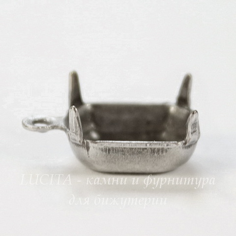 Сеттинг - основа - подвеска для страза 10х8 мм (оксид серебра)