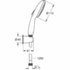 GROHE 27799003 Tempesta 110 Душевой набор 2 режима струи, 13,5 л/мин (круг. ручной душ, настен держатель, шланг 1250 мм), хром (замена арт. 27799001)