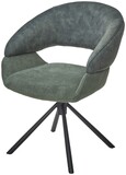 Стул EMBER 360 град. поворот. 7525-156 Зеленый, велюр/ ENJOY-355 Зеленый, ткань/ Черный
