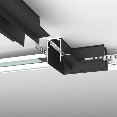 Коннектор угловой Elektrostandard Slim Magnetic для встраиваемого шинопровода под ГКЛ 9,5мм 85214/00 черный