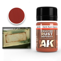 Эмалевый эффект ржавчины AK Interactive - Dark Rust Deposits 35ml