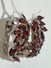 Гранат 103 (серьги из серебра)