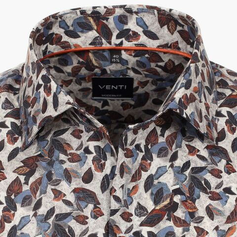 Рубашка Venti Modern Fit 123942600-750 с растительным рисунком